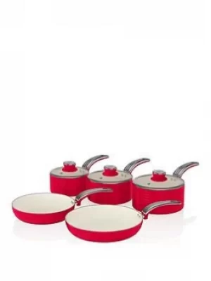 image of Swan Retro SWPS5020 Non Stick Fry Pan 5 Piece Set