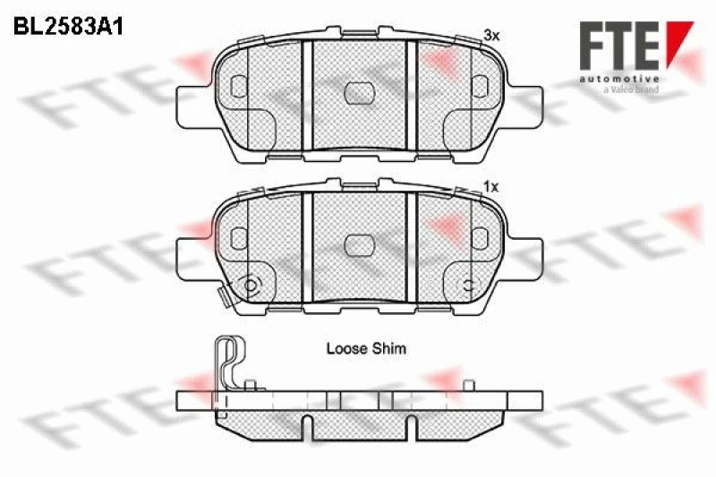 Image of Brake pad set FTE 9010833