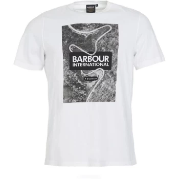 Image of Barbour International Snakepass Tee - White WH11