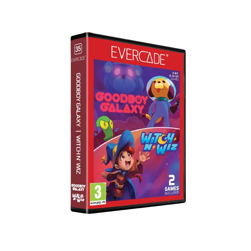 Image of Evercade Goodboy Galaxy / Witch N' Wiz Dual Cartridge