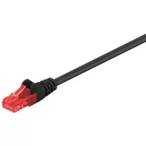 Image of Goobay CCA RJ45 U/UTP CAT 6 Network Cable - 1m - Black