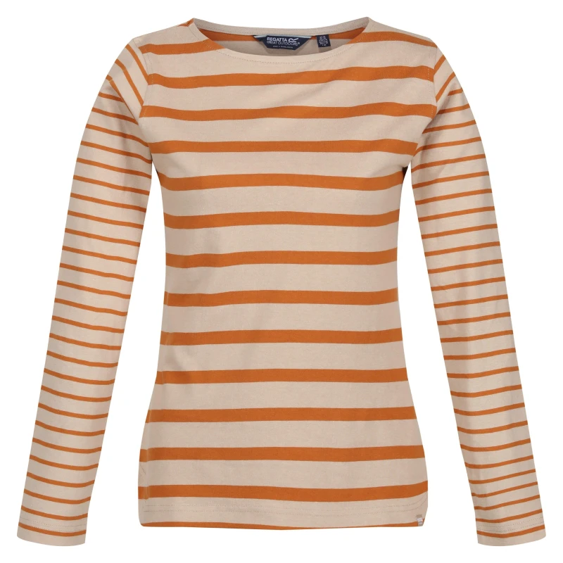 Image of Regatta Womens Farida Long Sleeve T-Shirt Moccasn/Cppr female 8 (XS)