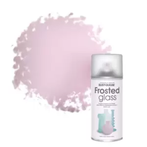 image of Rust-Oleum Frosted Glass Rose Matt Frosted Glass Effect Topcoat Spray Paint, 150Ml