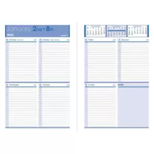 Image of Letts Rhino A5 2023 Week to View Diary, black