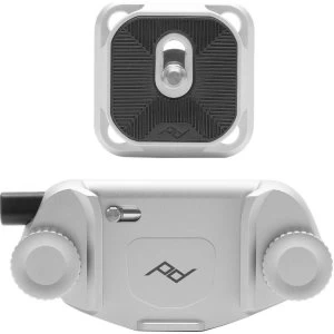 Image of Peak Design Capture Camera Clip V3 with Standard Plate Silver