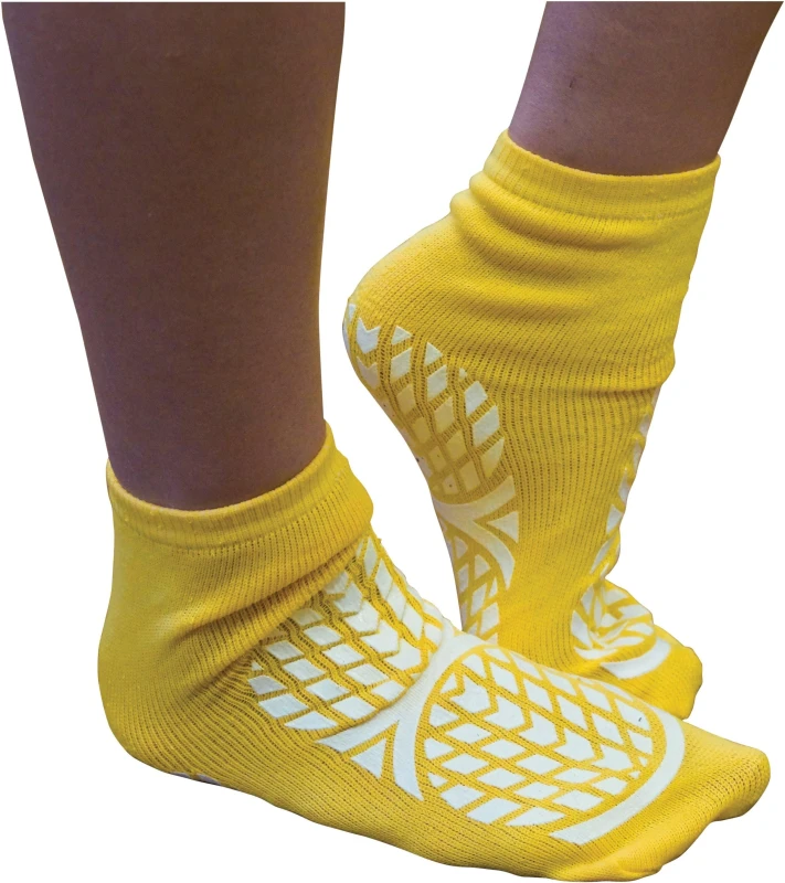 Image of Aidapt Patient Slipper Socks Yellow L Yellow