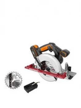 image of Worx Cordless Exactrack Circular Saw Wx530 20V