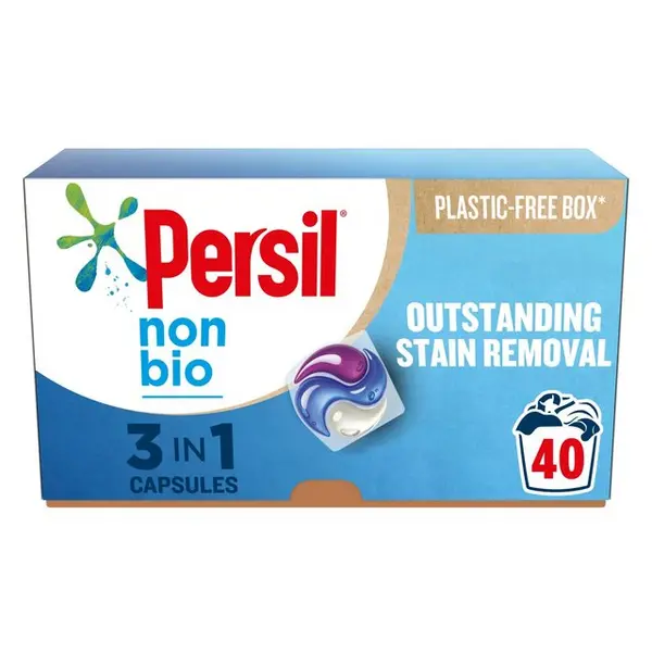 image of Persil 3-in-1 Non Bio Washing Capsules 40 Washes