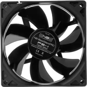 image of NoiseBlocker BlackSilent Pro PE-1 PC fan Black (W x H x D) 92 x 92 x 25 mm