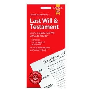 Image of Law Pack Last Will And Testament Pack Pack of 5 F320