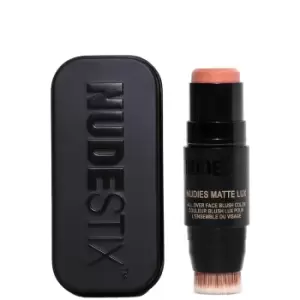 image of NUDESTIX Nudies Matte Lux All Over Face Blush Colour 7g (Various Shades) - Pretty Peachy