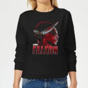 Avengers Falcon Womens Sweatshirt - Black - XXL