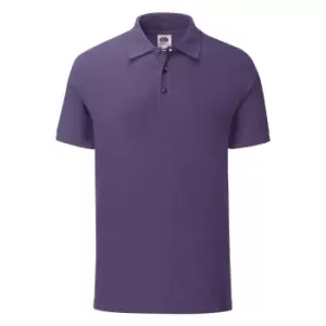 image of Fruit Of The Loom Mens Iconic Pique Polo Shirt (M) (Heather Purple)