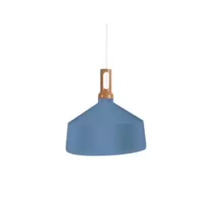 image of Petrich Dome Ceiling Pendant 1 Light Aluminium Blue