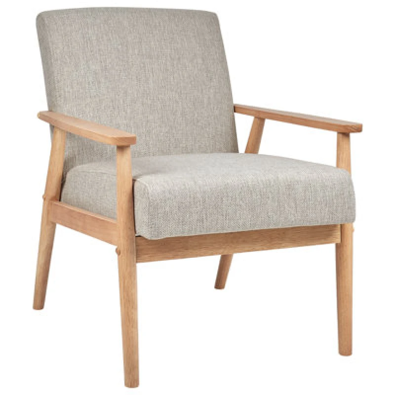 Image of Beliani Armchair Esrum Fabric Light Brown/ Grey