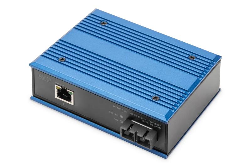 Image of Digitus Industrial Gigabit Media Converter RJ45. SC 20 km