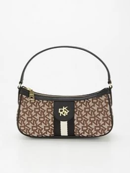 image of DKNY Carol Jacquard Baguette Bag - Chino/Black, Multi, Women