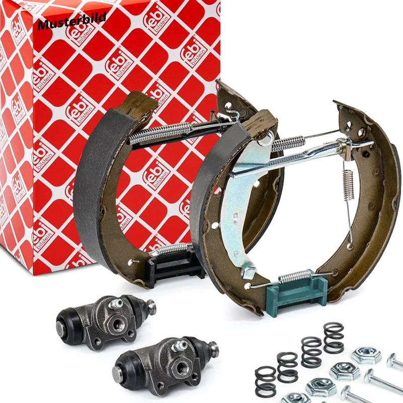 Image of FEBI BILSTEIN Brake Set, drum brakes Rear Axle 38006 FORD,MAZDA,Fiesta Mk6 Schragheck (JA8, JR8),Fiesta Mk6 Limousine,Fiesta Mk6 Kastenwagen