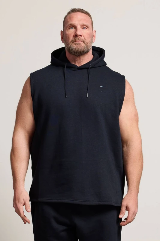 Image of BadRhino BadRhino Men Heavyweight Sleeveless Hoodie in Dark Navy Size: X-Large Dark Navy X-Large Male 5063589368782