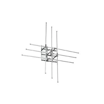 Image of Cross Integrated Integrated LED Indoor Small Flush Light Chrome