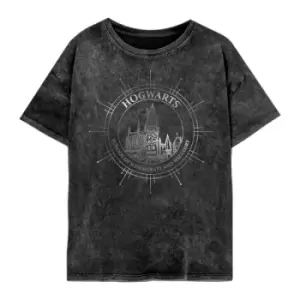 image of Harry Potter - Hogwarts Constellations (SuperHeroes Inc. Womens Acid Wash T-Shirt) Ex Ex Large