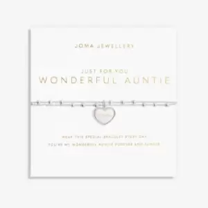 Image of Just For You Wonderful Auntie Silver 18cm + 3cm Bracelet 6355