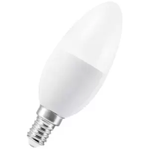 Image of LEDVANCE 4058075778573 LED (monochrome) EEC F (A - G) E14 Candle shape 4.9 W = 40 W Warm white to cool white (Ø x H) 39mm x 39mm