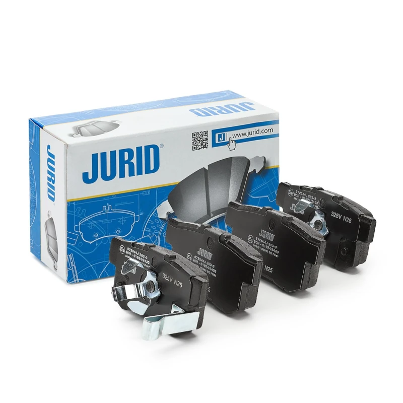 Image of JURID 572544J Brake pad set with acoustic wear warning, without accessories, with piston clip Brake Pad Set,disc brake (402)