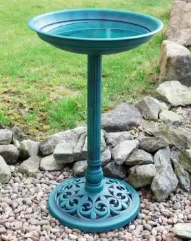 63cm Tall 40cm Diameter Traditional Resin Garden Bird Bath