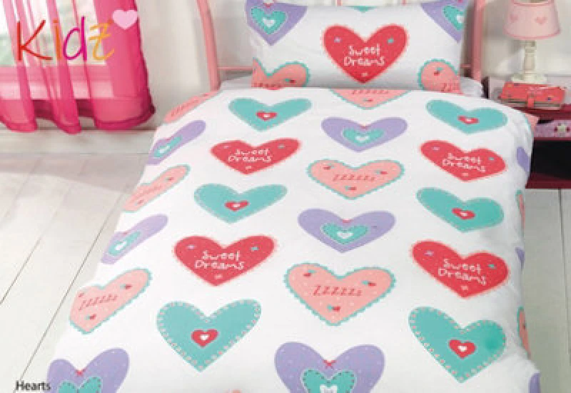 Image of Rapport Home Hearts New Duvet Set White