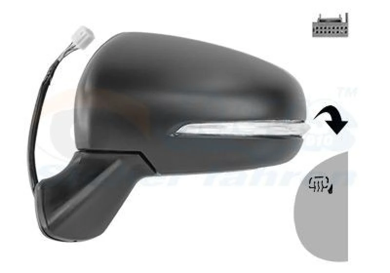 Image of VAN WEZEL Wing mirror VAN WEZEL 5265827