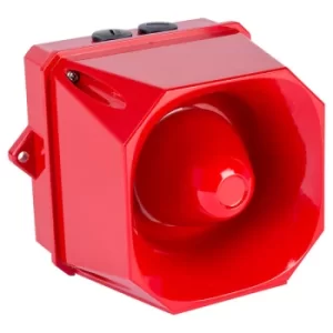 image of EATON 7092332FUL-0368 X10 Midi Red Housing 115/230 VAC Sounder Beacon