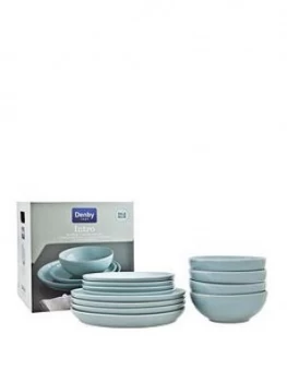 Image of Denby Intro 12 Piece Dinner Set ; Pale Blue