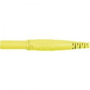 Image of Jack plug Plug straight Pin diameter 4mm Yellow Staeubli