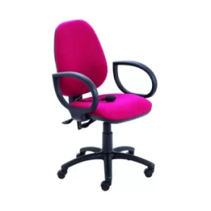 Image of Jemini Intro High Back Posture Chair with Fixed Arms 640x640x990-1160mm Claret KF822790