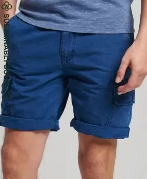 image of Superdry Mens Organic Cotton Vintage Cargo Shorts Blue / Rinse Wash Indigo - Size: 30