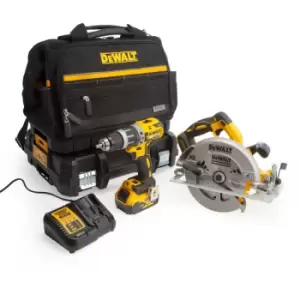 DEWALT - 18V xr DCD796 Combi Drill & DCS570 Circular Saw (2 x 5.0Ah Batteries) DCD796SAWDEAL