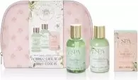 image of The Kind Edit Co Spa Botanique Cosmetic Bag Set - 100ml Body Wash, 100ml Body Lotion, 50g Bath Salts