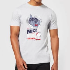 Image of Looney Tunes Tweety Pie Pussy Cat Mens Christmas T-Shirt - Grey - 3XL