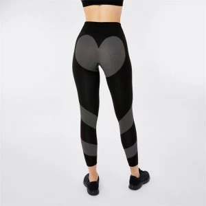 USA Pro Heart Leggings - Black/Pink