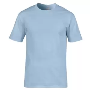 image of Gildan Mens Premium Cotton Ring Spun Short Sleeve T-Shirt (S) (Light Blue)