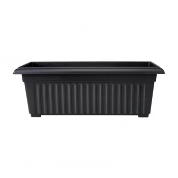Image of Corinth Patio Trough - Black - 30cm