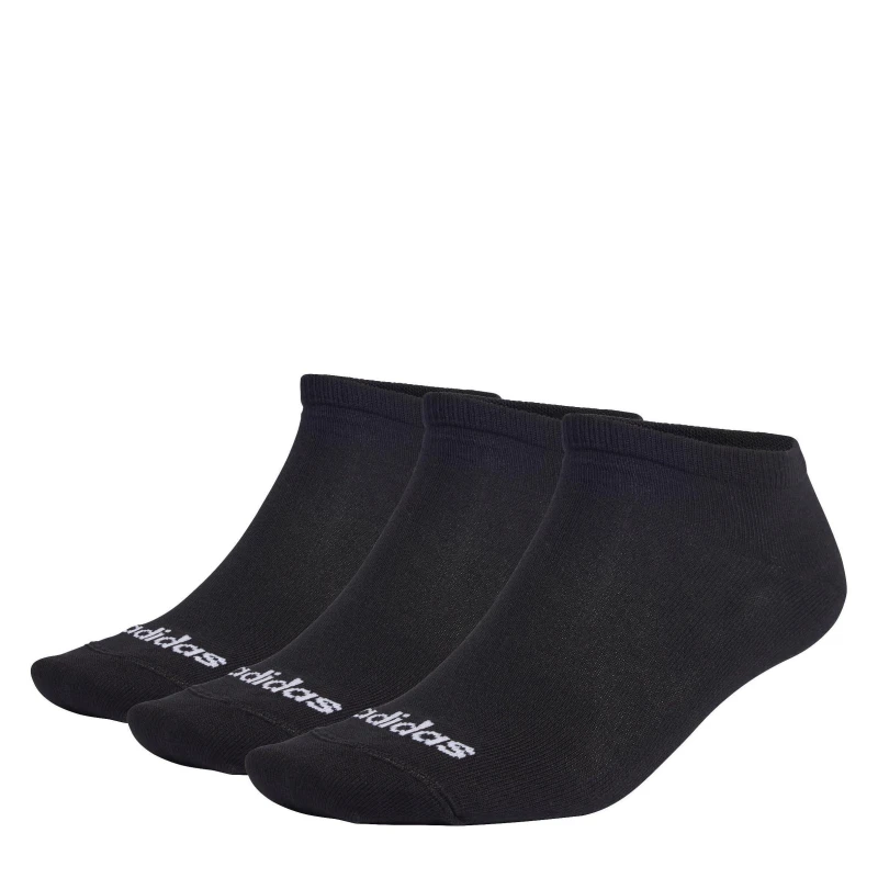 Image of adidas Low Cut 3 Pack No Show Socks - Black 14 - 17