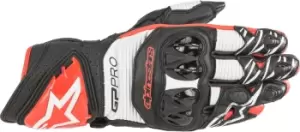Image of Alpinestars GP PRO R3 Motorcycle Gloves, black-white-red, Size 2XL, black-white-red, Size 2XL