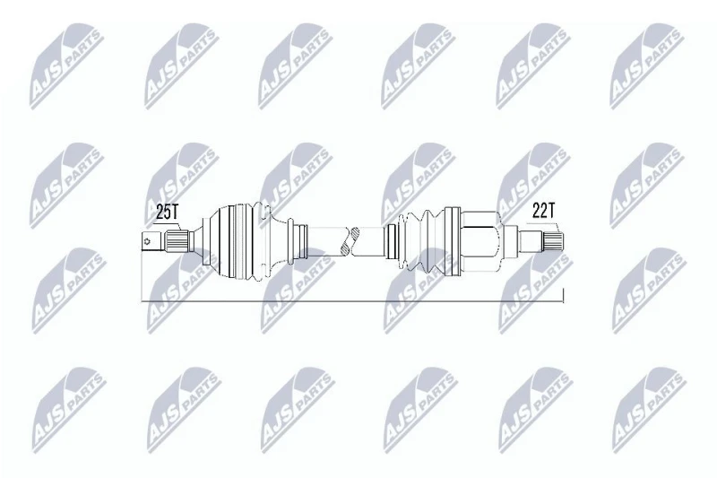 Image of NTY NPW-CT-010 Drive shaft Manual Transmission, Front Axle Drive Shaft (13)