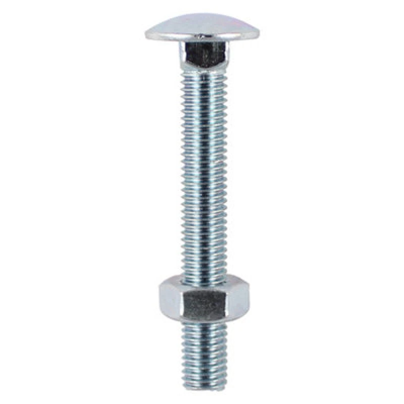 Image of Coach Bolts and Nut Zinc Plated 08150CBP Size: M8