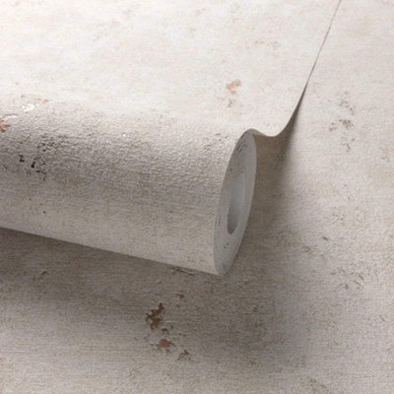 Image of Grandeco Even Authentic Textured Distressed Concrete Stone Wallpaper, Copper Taupe