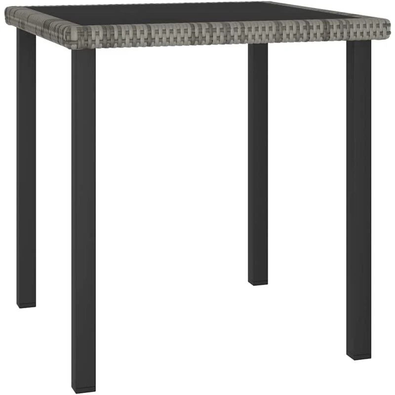 Image of VIDAXL Garden Dining Table Grey 70x70x73cm Poly Rattan Vidaxl 8720286188507