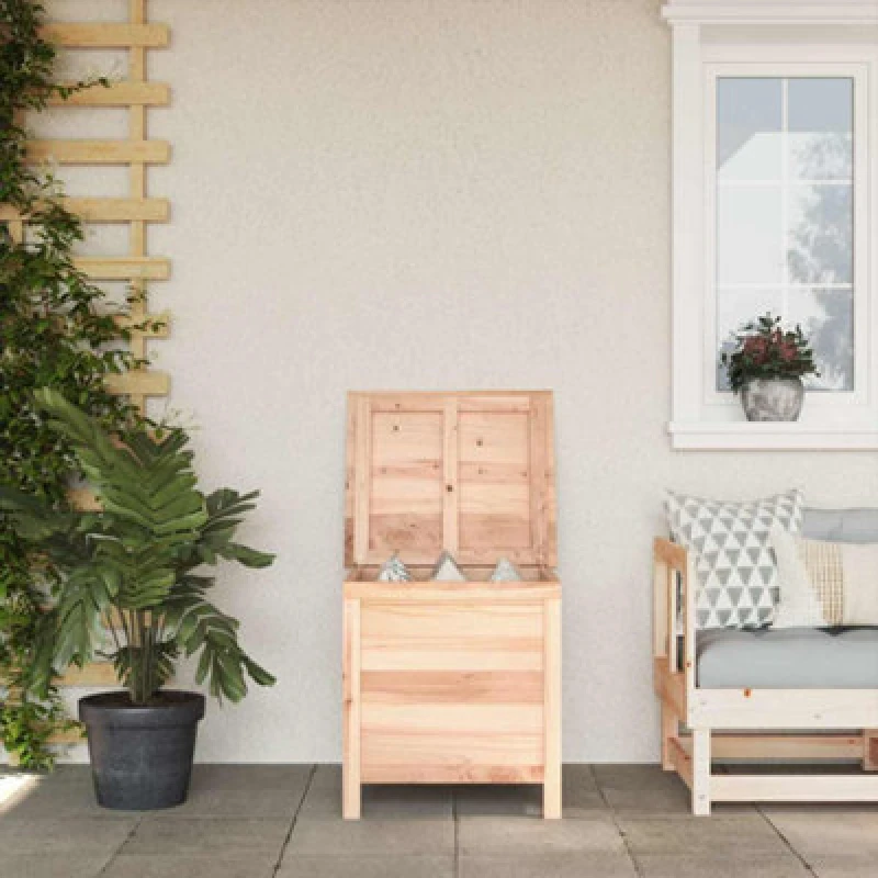 Image of vidaXL Garden Storage Box 50x49x56.5cm Solid Wood Fir, Brown 364748