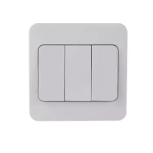 Image of Schneider LWM 10AX 3G 2W Wide Rocker Switch White - GGBL1032W